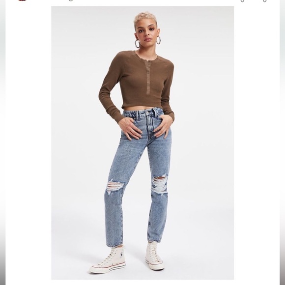 Good American distressed jeans new without tags size 2 - Picture 4 of 10